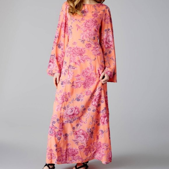 NWT Free People Melrose Floral Open Back Maxi - Picture 9 of 15